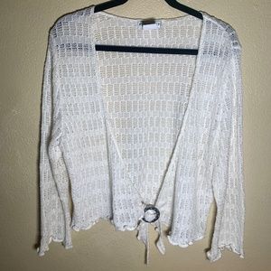 Vintage knit tied cardigan
